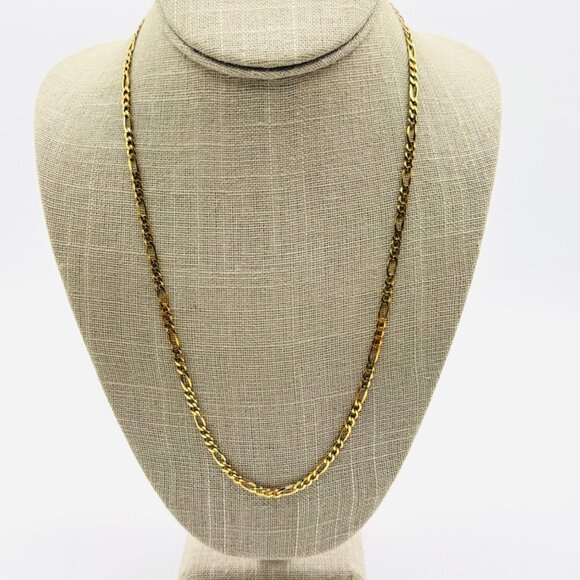 Gold Tone Sterling Silver Matteo Italian Chain Necklace 22" - Picture 1 of 5